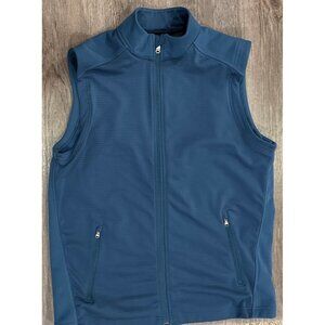 ADIDAS Golf Vest Mens M Full Zip Blue